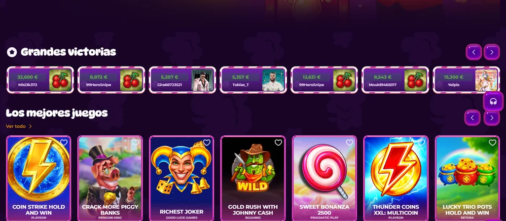 Juega tragamonedas en lobby
